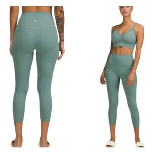 Lululemon Align High-rise Crop Tidewater Teal blue green size 10